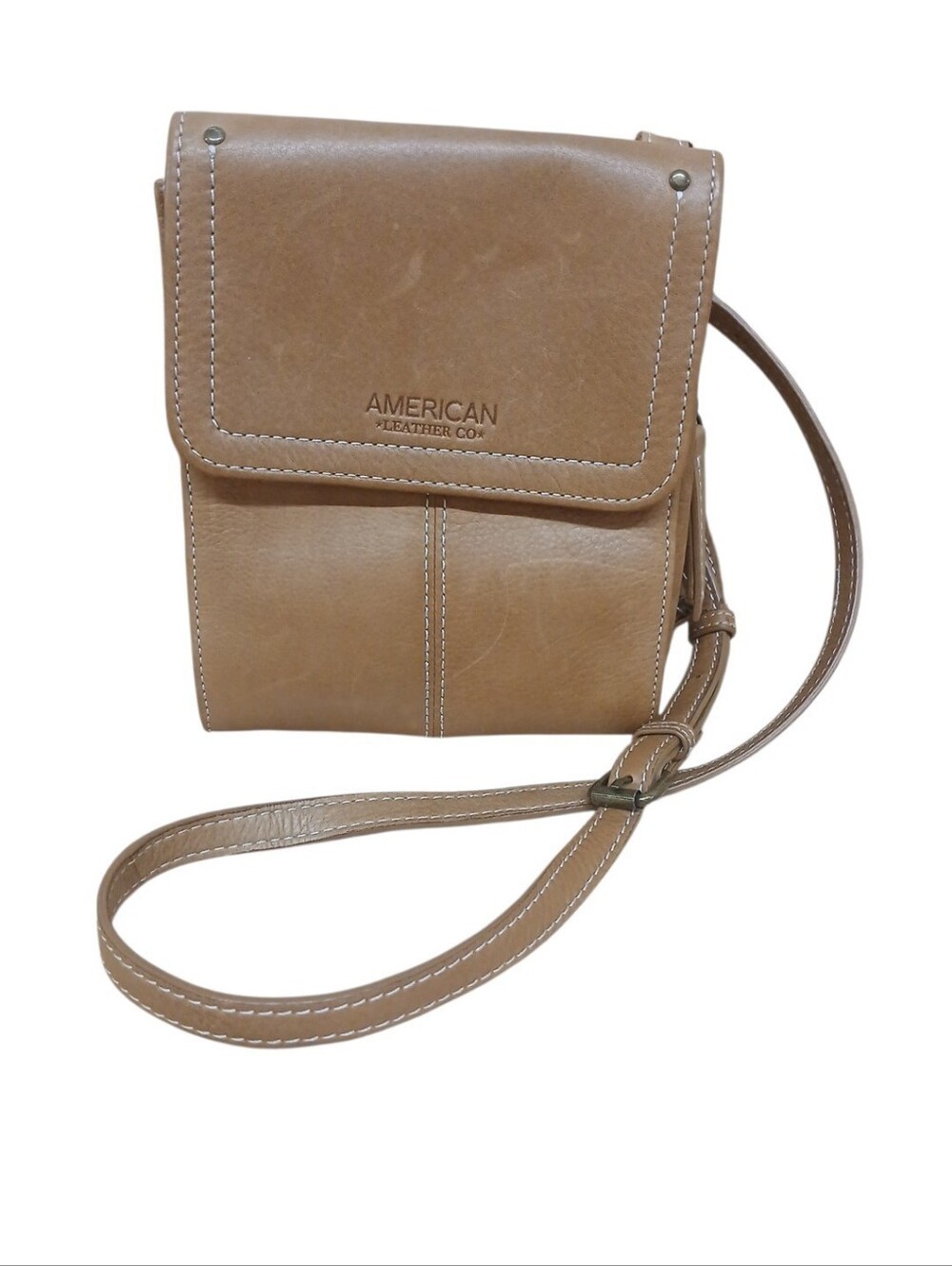 American Leather Co. Tan Crossbody Leather Bag